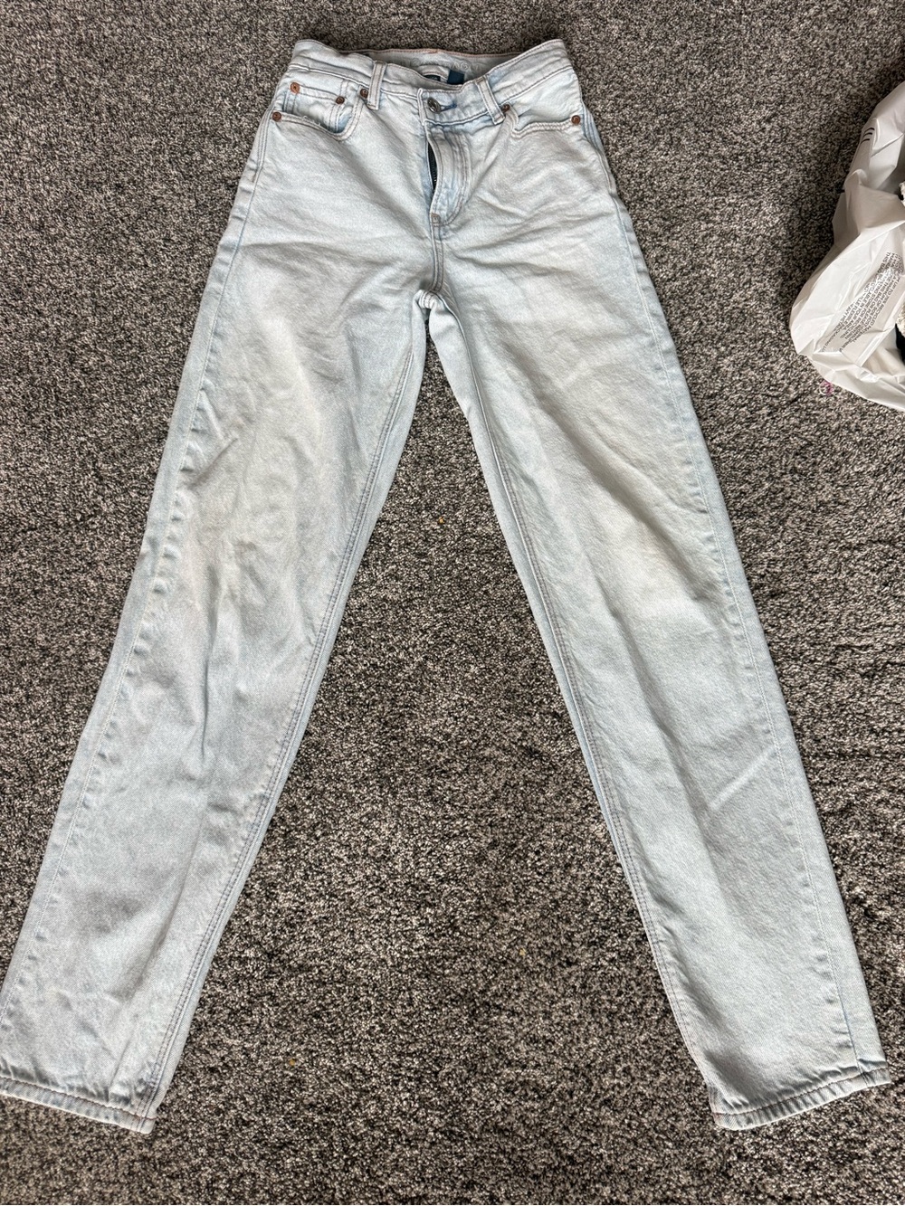 American Eagle Outfitters Light Blue Straight-Leg Jeans